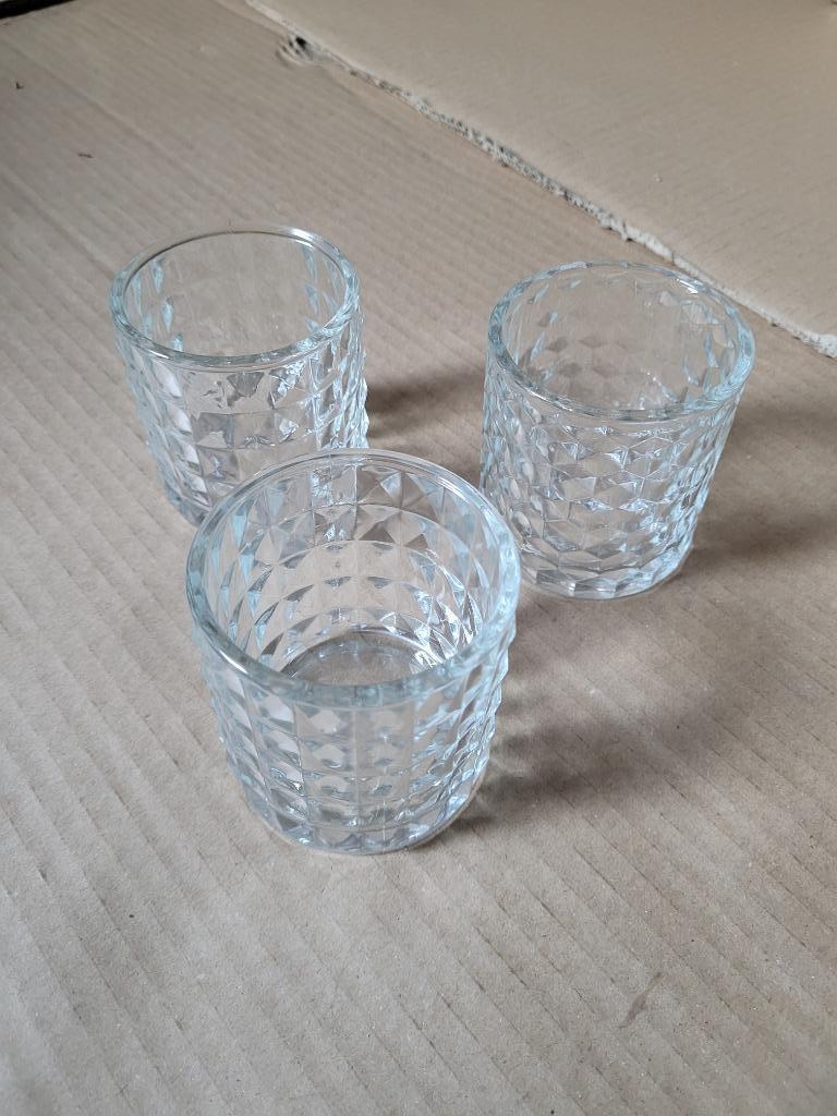 theelichthouders glas, Ophalen, Zo goed als nieuw, Minder dan 25 cm