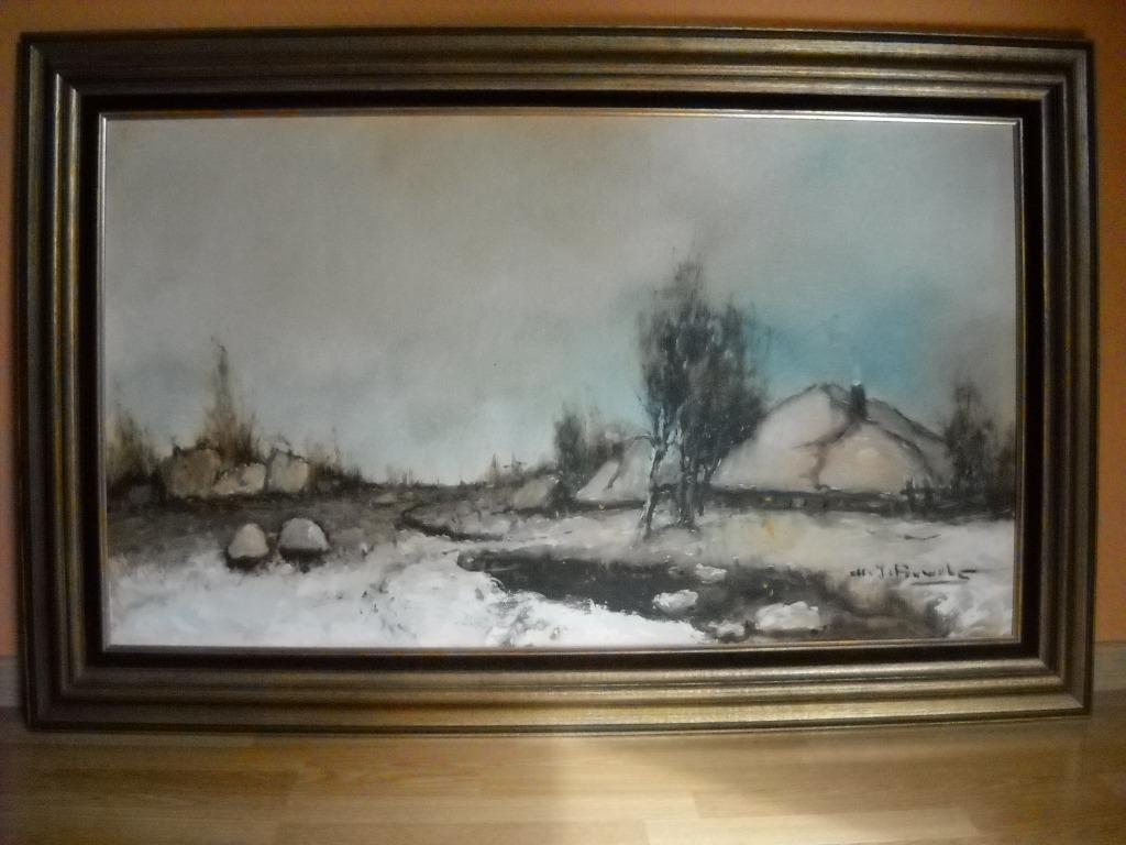 schilderij HJ Pauwels Winterzicht, Ophalen