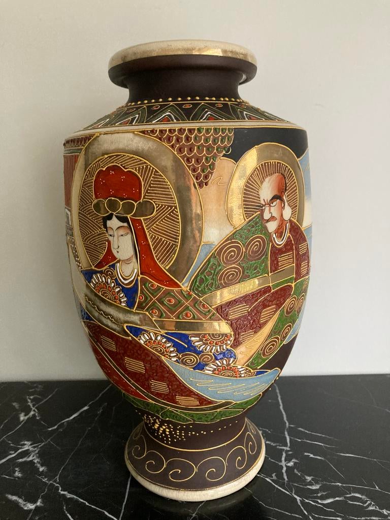 Antieke Japanse Satsuma-vaas, Antiek en Kunst, Ophalen of Verzenden