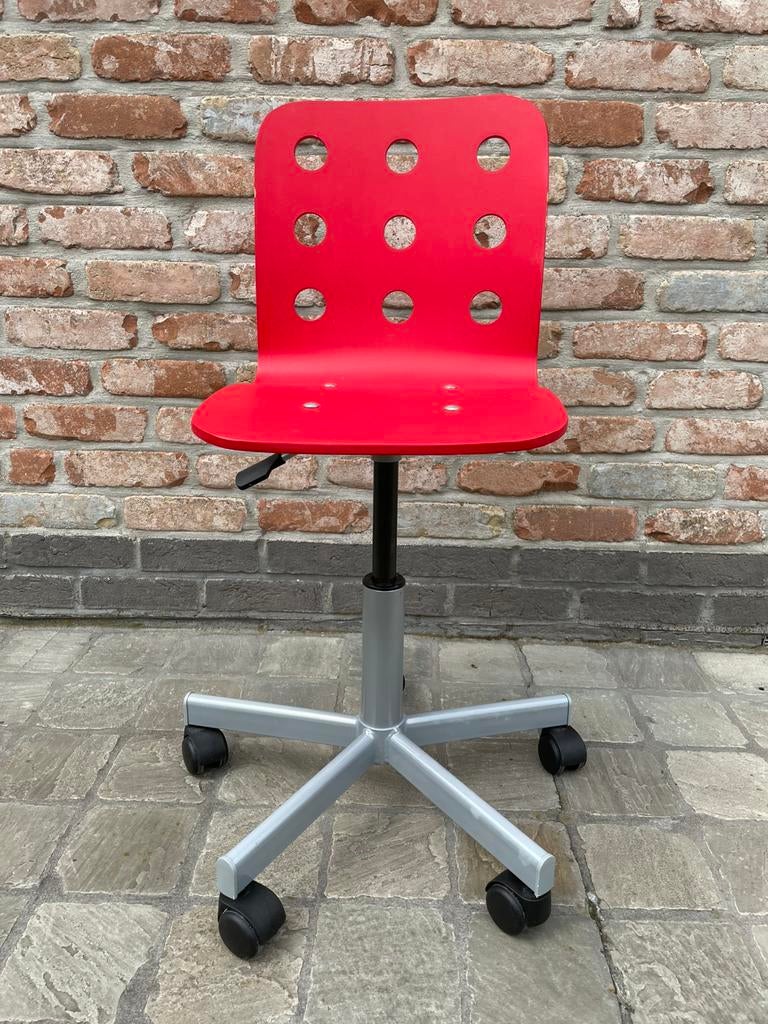 Bureaustoel kinderen IKEA, Huis en Inrichting, Ophalen, Gebruikt, Rood, Bureaustoel