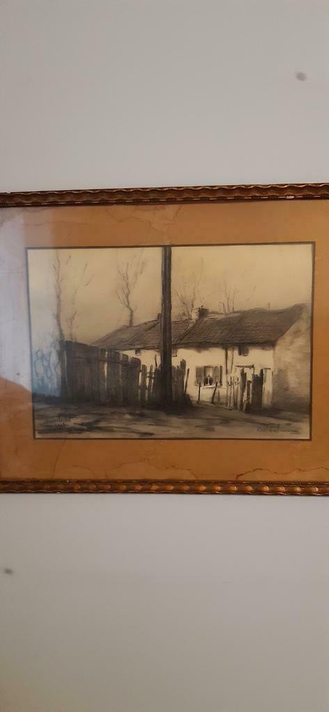 Dessin au fusain par CARL.F.WERLEMANN., Antiquités & Art, Enlèvement ou Envoi