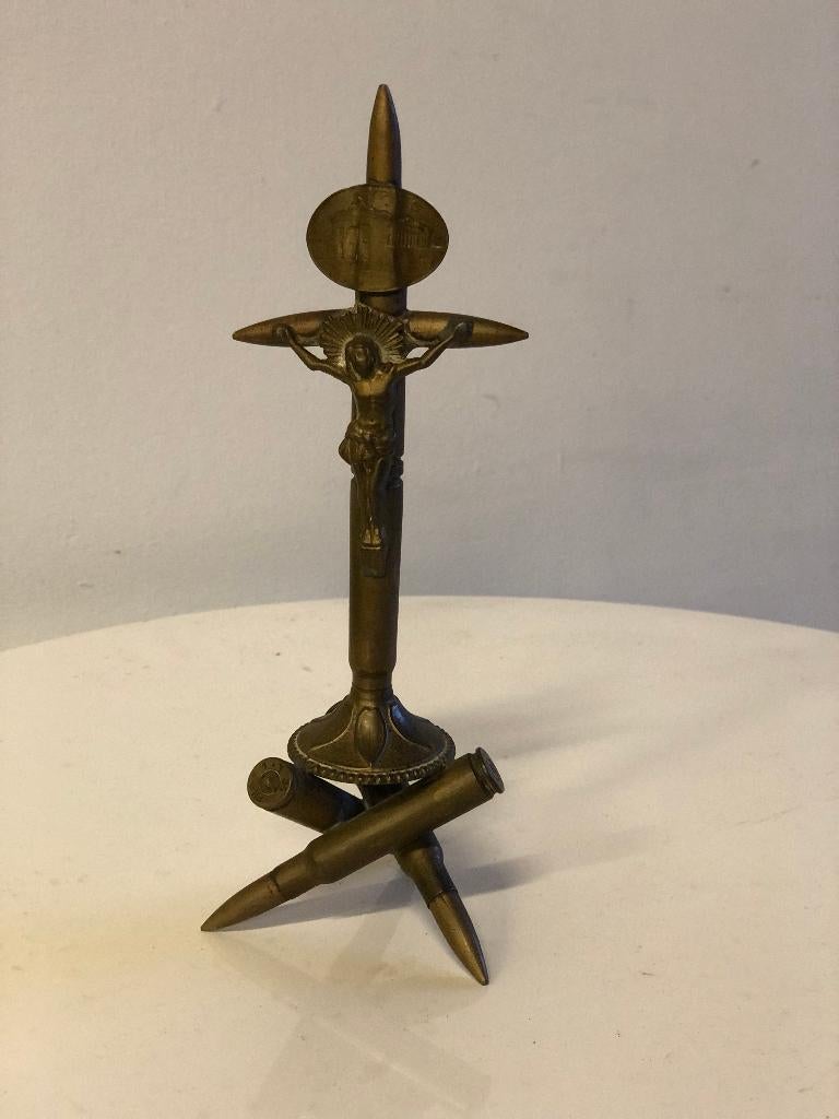 Trench art   -   crusifix, Ophalen, Overige soorten, Kunstobject