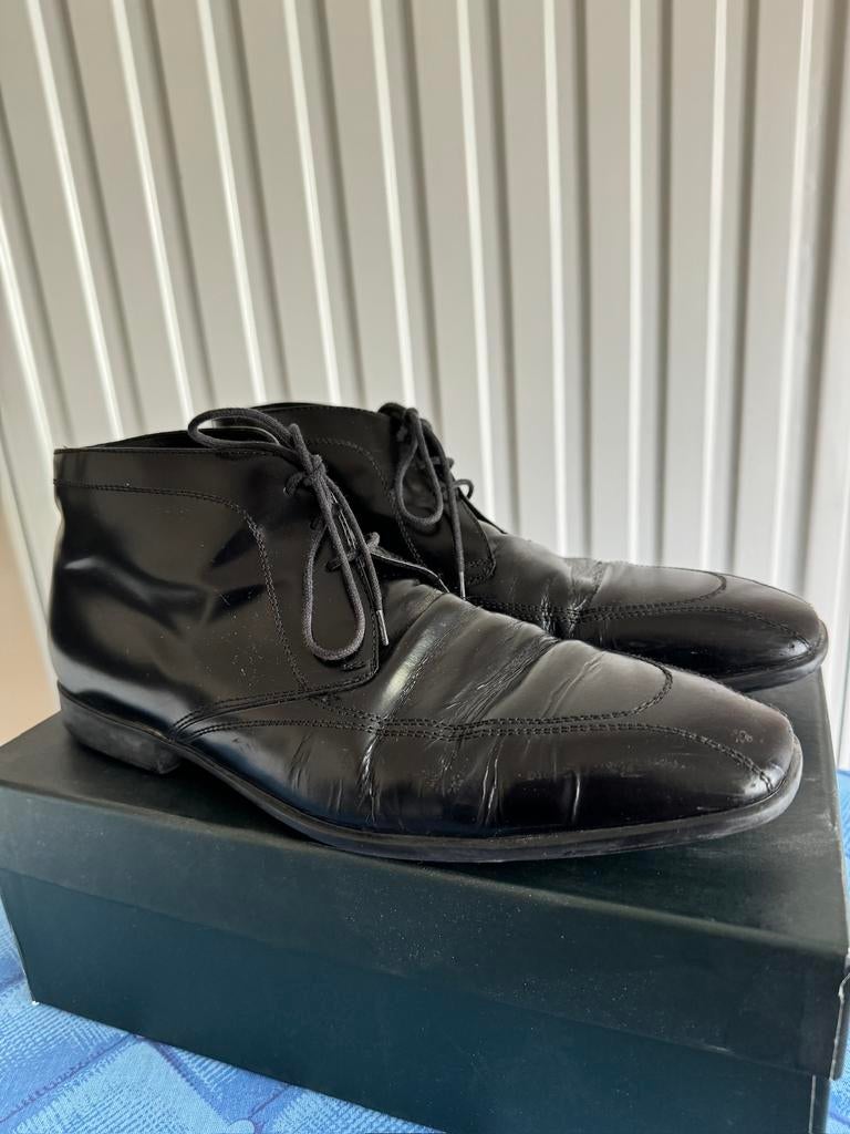 Fratelli Rosetti zwart lederen veterschoenen, Ophalen, Zwart, Gedragen, Veterschoenen