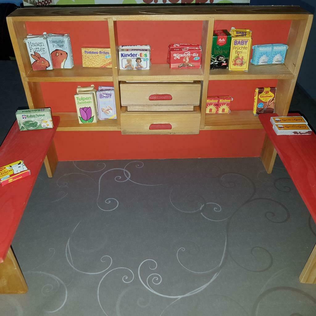 Kleine houten speelgoedwinkel - vintage jaren 80 Siso shoppi, Kinderen en Baby's, Speelgoed | Houten speelgoed, Ophalen, Gebruikt