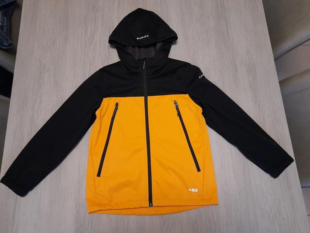 Zwart /gele regenjas Icepeak 140 (9/10 jaar), Garçon ou Fille, Enlèvement ou Envoi, Comme neuf, Icepeak