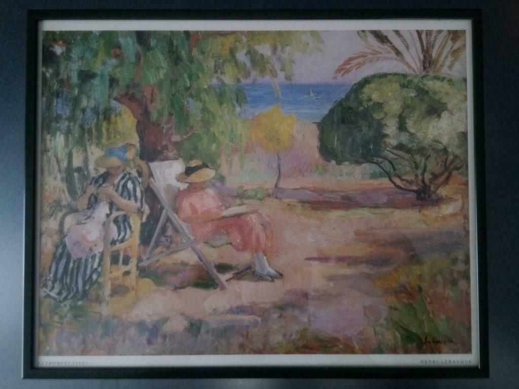 Mooi kader met kopie van schilderij van H. Lebasque, Minder dan 50 cm, Ophalen of Verzenden, Zo goed als nieuw, Schilderij