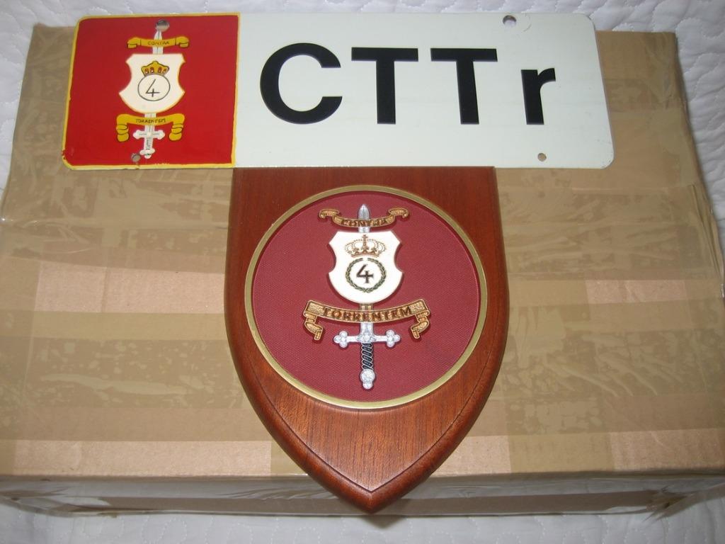 Schildje 4 CTTR SOEST Duitsland, Verzamelen, Ophalen of Verzenden, Landmacht, Embleem of Badge