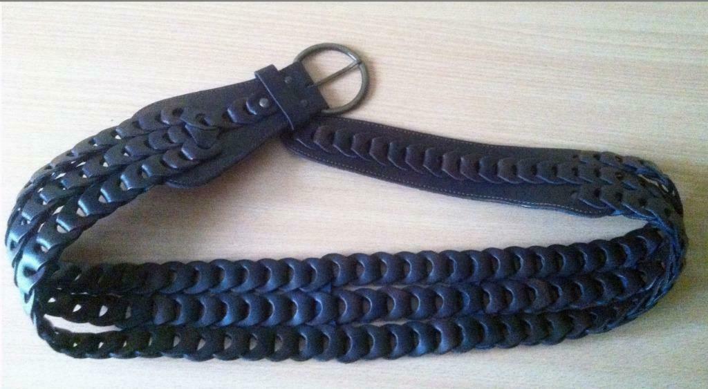 ceinture cuir pour dame, Ophalen, Gedragen, Zwart, Heupriem