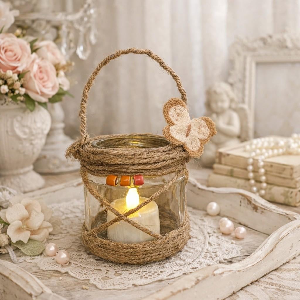 shabby chic LED-lantaarn, Huis en Inrichting, Ophalen, Nieuw, Kaars