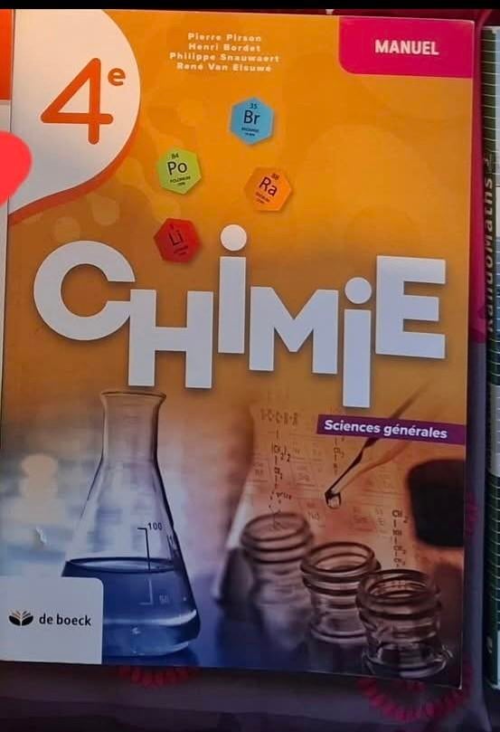 Chimie 4 sciences générales, Enlèvement, Chimie