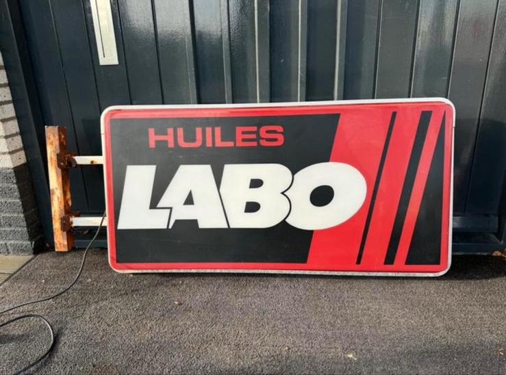 LABO olie oude reclame lichtbak, Ophalen, Gebruikt, Lichtbak of (neon) lamp