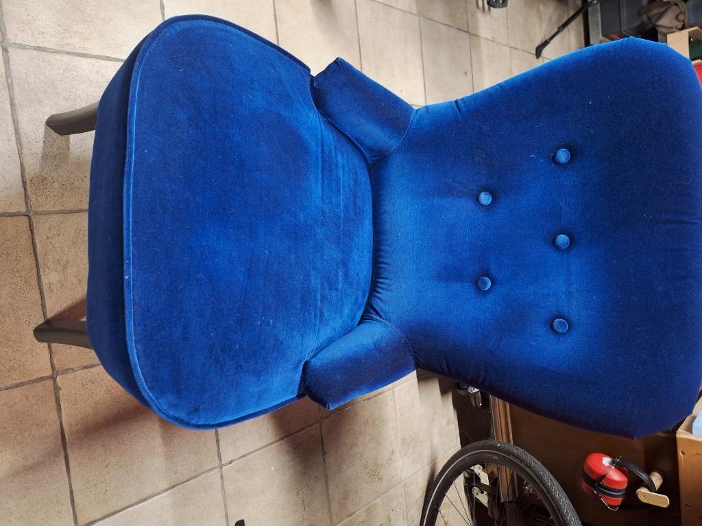 Blauwe zetel, Enlèvement, Comme neuf, Tissus