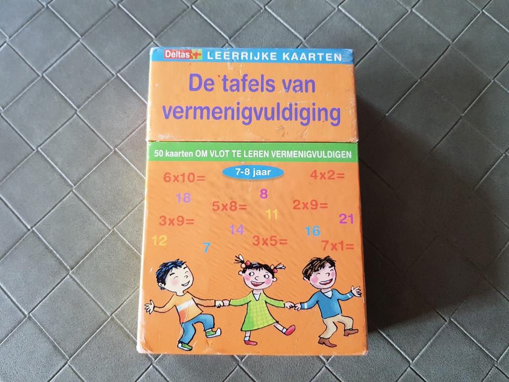 Kaartjes 'De tafels van vermenigvuldiging' DELTAS, Ophalen of Verzenden, Gebruikt, Rekenen