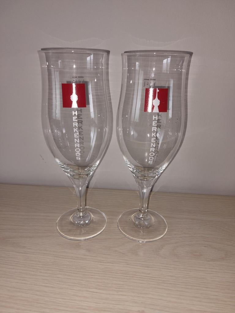 Herkenrode bierglas, Ophalen of Verzenden, Zo goed als nieuw, Bierglas