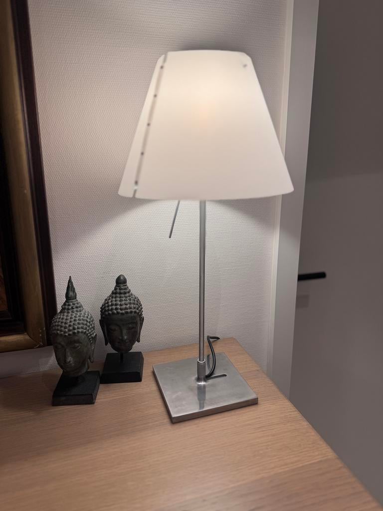 Luceplan Costanzina tafellamp, witte lampkap(klein model), Moins de 100 cm, Enlèvement, Utilisé, Autres matériaux