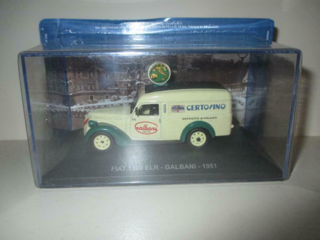 Altaya / Fiat 1100 ELR Galbani / 1:43 / Mint in box, Ophalen of Verzenden, Nieuw, Auto