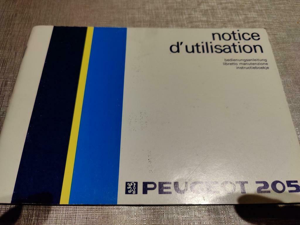 PEUGEOT 205 Handleiding Notice, Ophalen of Verzenden