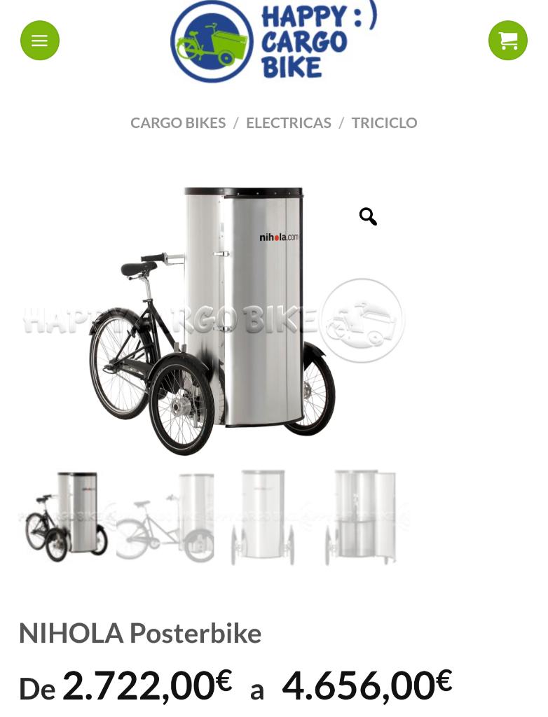 Nihola reclamefiets te koop, Fietsen en Brommers, Fietsen | Bakfietsen, Gebruikt, Goederen, Ophalen