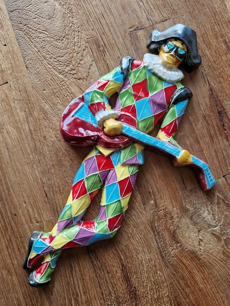 Vintage keramische clown nar harlekijn, Antiek en Kunst, Ophalen of Verzenden