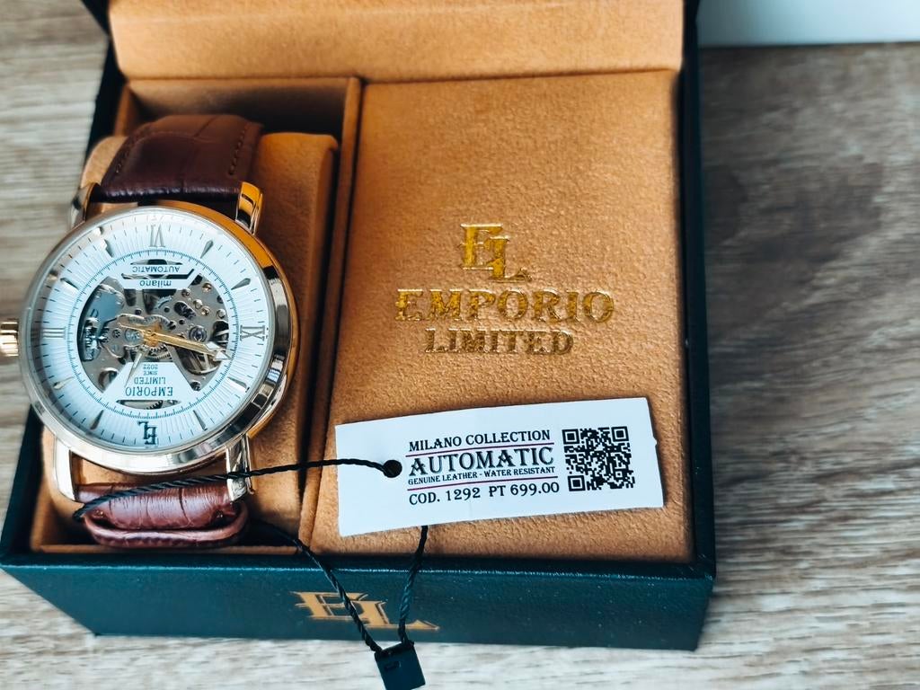 Montre de luxe Emporio Limited Milano Collection, Bijoux, Sacs & Beauté, Montres | Hommes, Enlèvement ou Envoi, Cuir