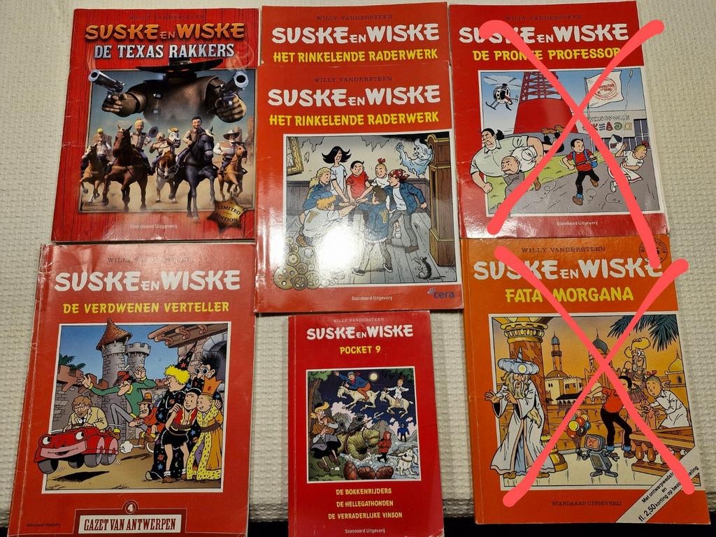 Suske en Wiske strips, Collections, Personnages de BD, Utilisé, Livre ou Jeu, Bob et Bobette, Enlèvement