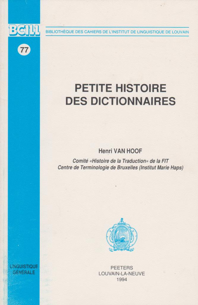 Petite histoire des dictionnaires - Henri Van Hoof, Enlèvement ou Envoi, Utilisé