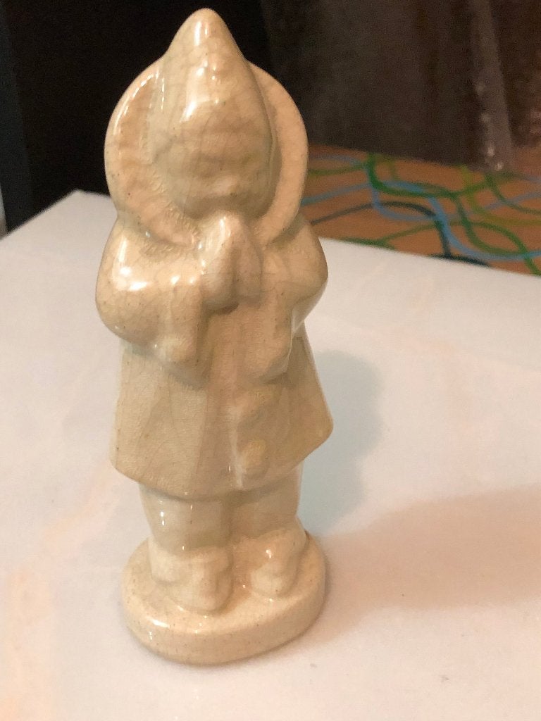 petit pierrot en faience craquelée vernissée Nimy ?, Enlèvement