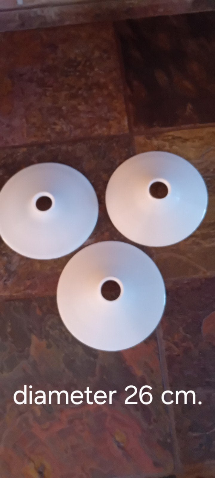 3 oude opaline lampenkapjes, Ophalen of Verzenden