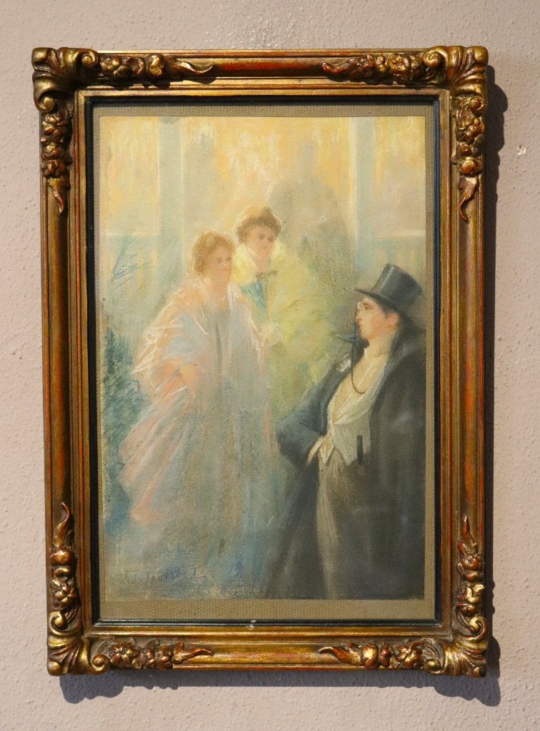 Magnifique pastel de Willy van Riet, Antiquités & Art, Enlèvement ou Envoi, Sous verre, Pastel, Fleurs