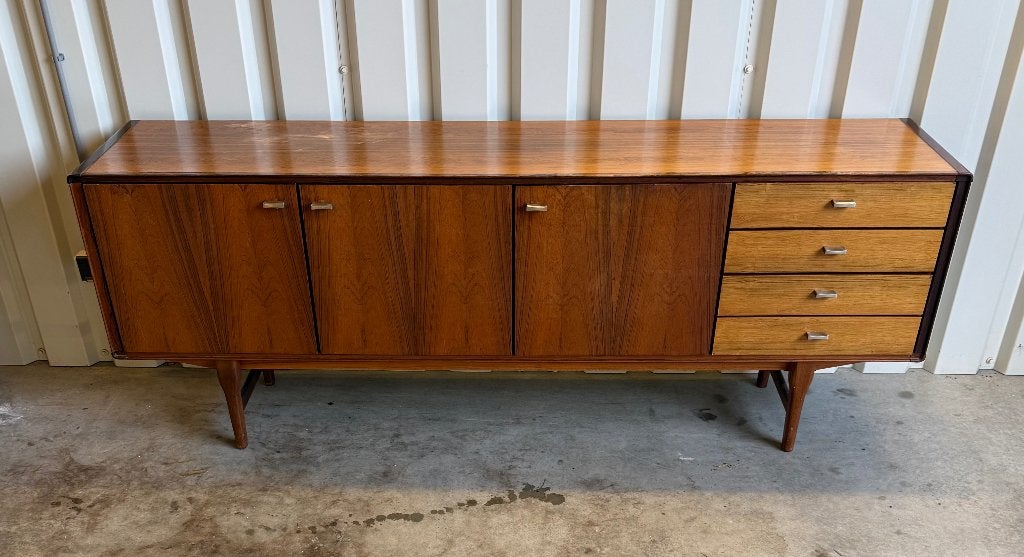 Vintage lowboard / dressoir Fristho FD 1200 serie, Huis en Inrichting, Ophalen, Gebruikt, Overige materialen, Met deur(en)