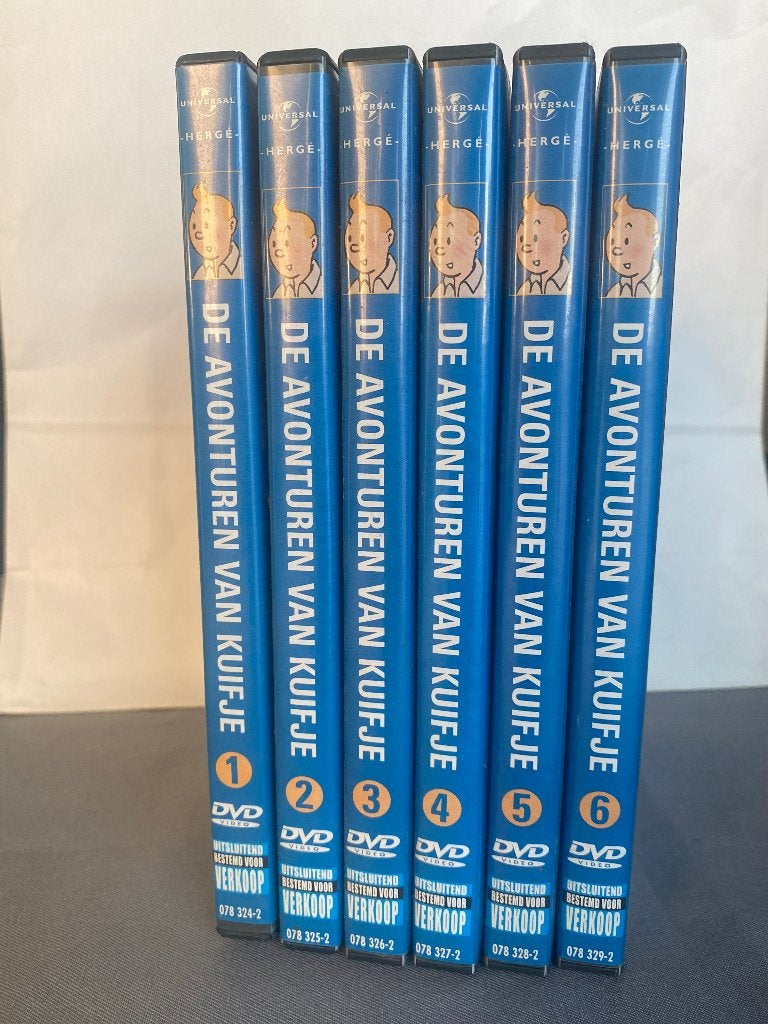 L'intégrale de la série DVD de Tintin — 6 DVD — 21 aventures, Livres, Enlèvement ou Envoi, Série complète ou Série, Utilisé, Hergé