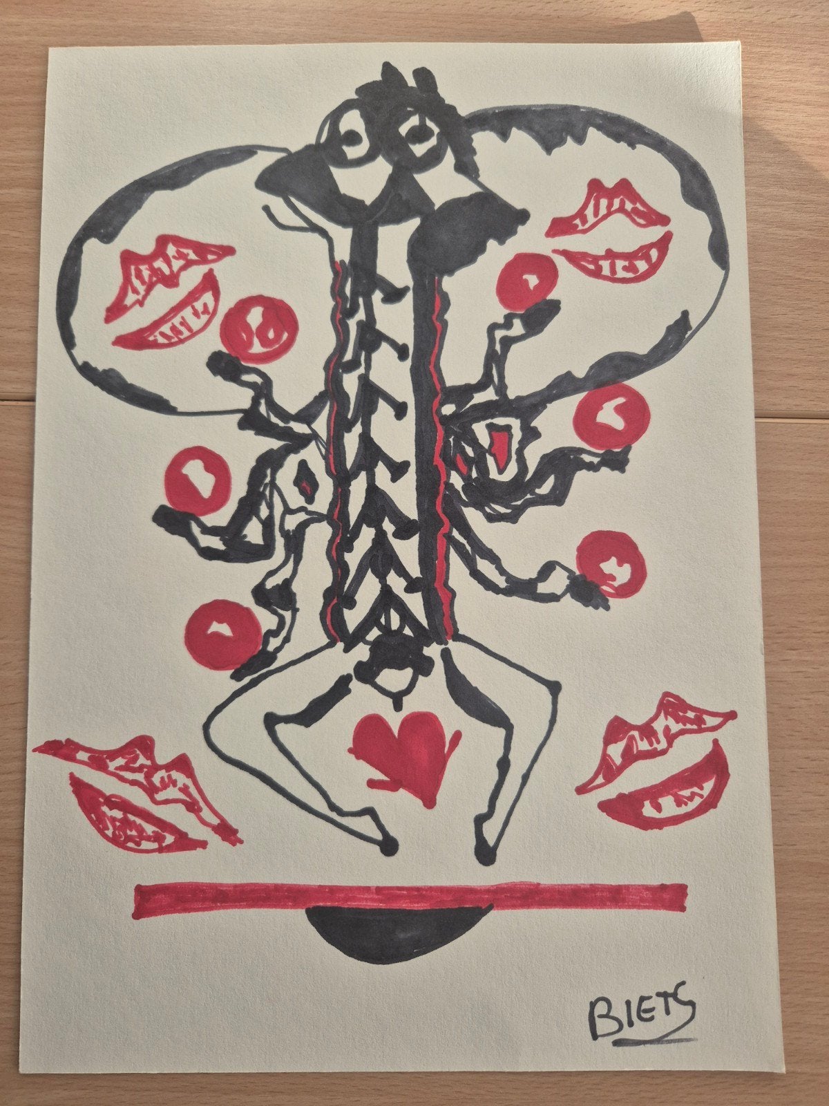 surrealistische originele tekening, Origineel, Ophalen of Verzenden