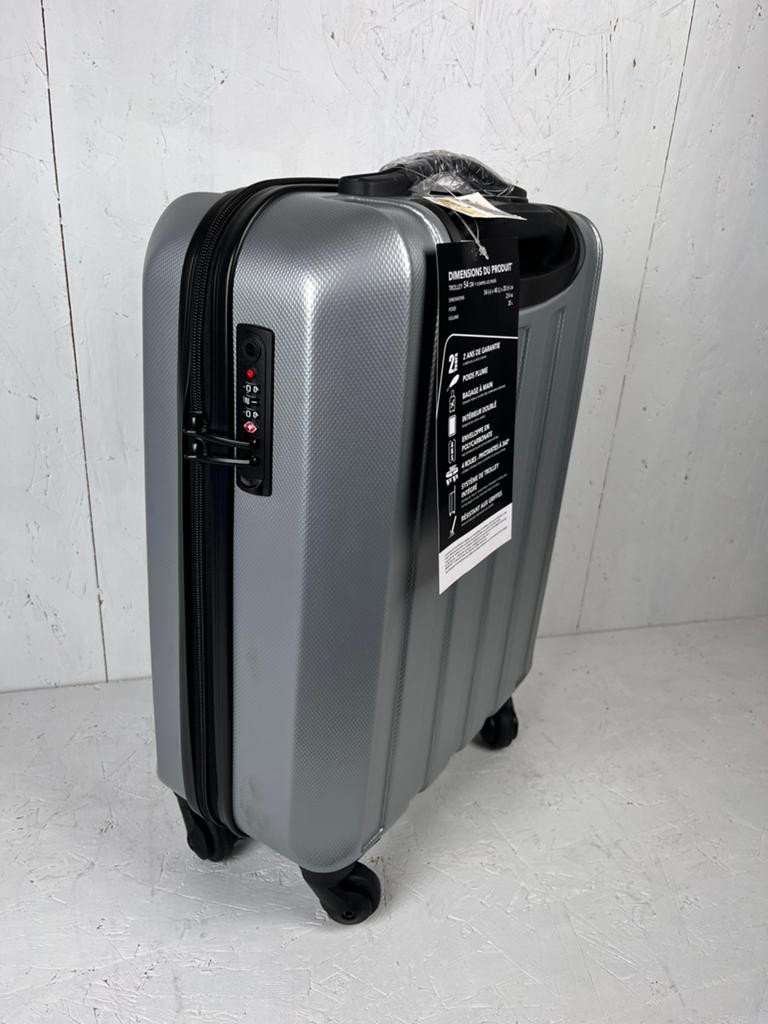 Reiskoffer - Trolley op wielen - Grijs - 54 cm - NIEUW, Wieltjes, 50 tot 60 cm, Hard kunststof, .