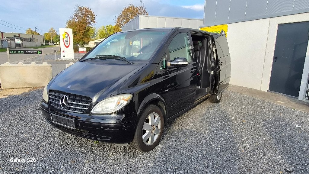 Mercedes Viano 3.0vdi  v6  dubbelcabin automatic  full, Automaat, Achterwielaandrijving, Zwart, Zwart