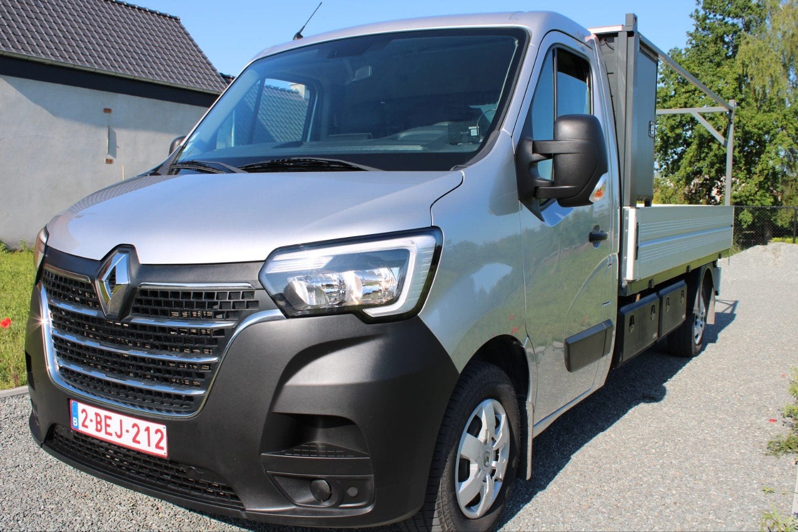 Camion à caisse ouverte Renault Master à vendre à l'état neu, Autos, USB, Argent ou Gris, Achat, Euro 6