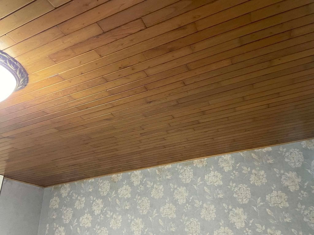 gratis houten planchetten (beuk) van plafond, Enlèvement, Comme neuf