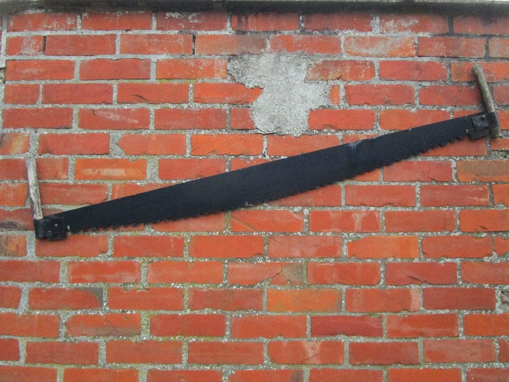 oude grote hand boomzaag, Tuin en Terras, Handzagen, Ophalen, Zo goed als nieuw, Boomzaag