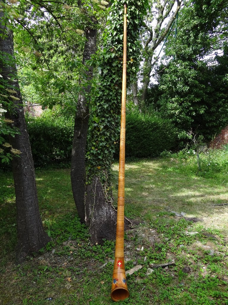 Vintage SWISS Alphorn/Cor des Alpes PILATUS.Rare!, Enlèvement ou Envoi, Utilisé