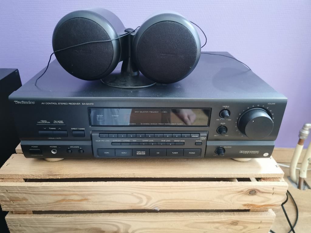 Technics SA-GX470 ampli hi-fi vintage Dolby Pro Logic 5.1, Enlèvement, Utilisé, 120 watts ou plus