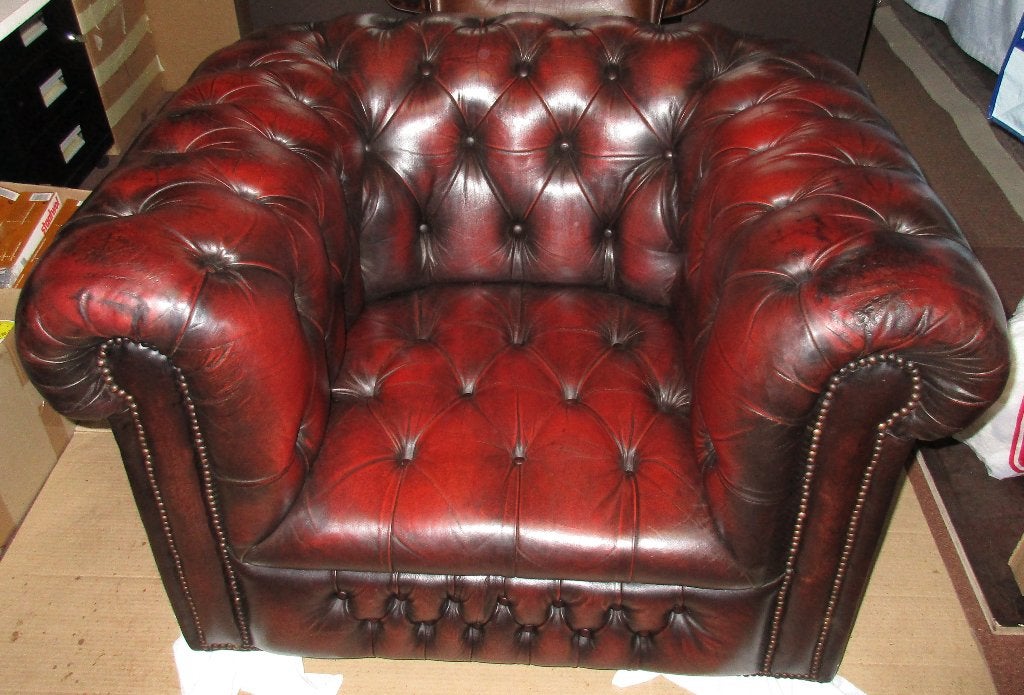 chesterfield 2 stuks rood, Antiek en Kunst, Ophalen