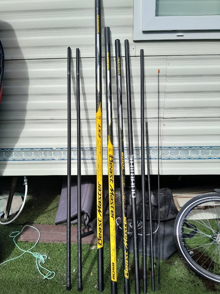 Shimano beast master hengel 10m met 2x extra topsets, Ophalen, Zo goed als nieuw, Vaste hengel
