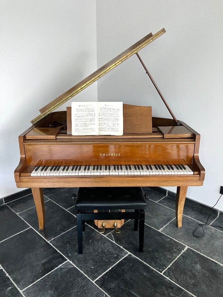 Vleugelpiano, kwartvleugel, Musique & Instruments, Pianos, Brillant, Brun, Enlèvement, Utilisé