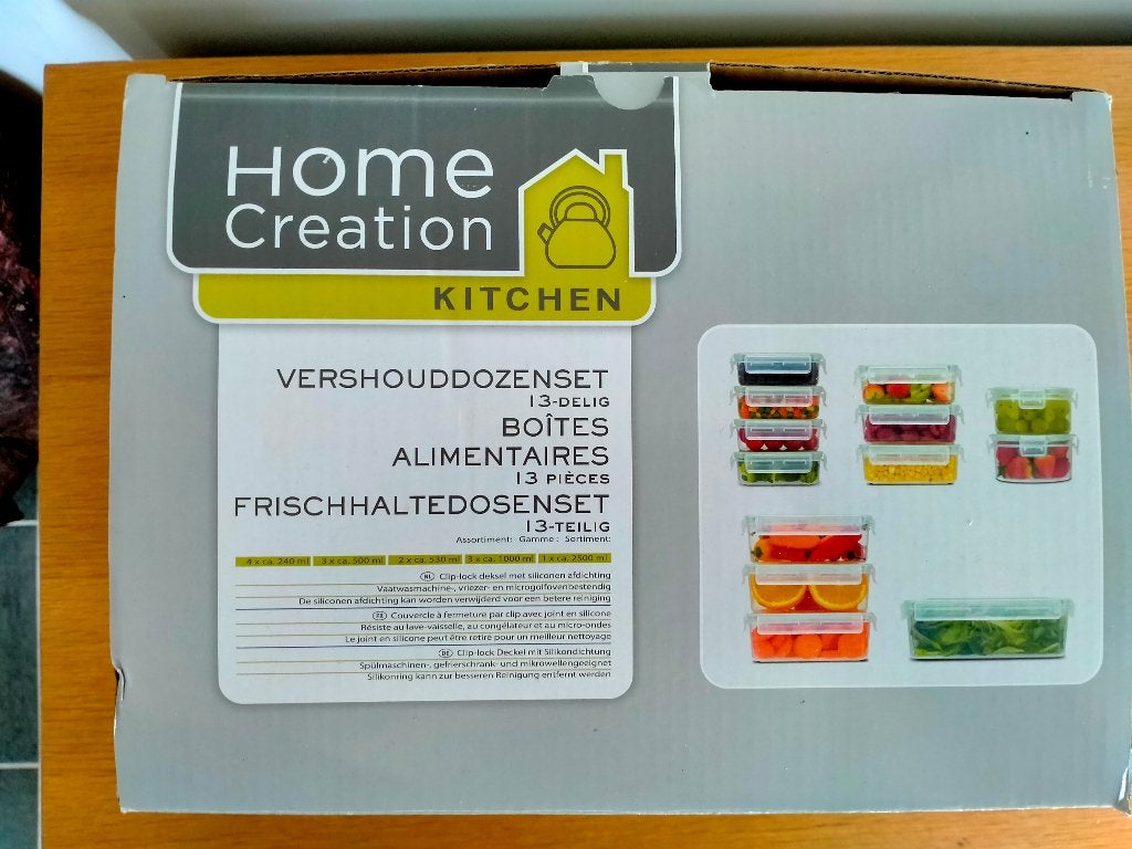 Coffret 13 pièces pour aliments frais, Maison & Meubles, Cuisine | Vaisselle, Neuf, Enlèvement ou Envoi, Autres matériaux, Autres styles