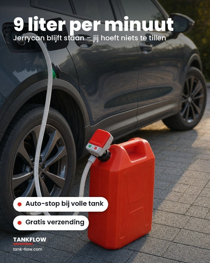 Brandstofpomp met auto-stop — 9 L/min | 3 adapters | €69,90, Bricolage & Construction, Outillage | Autres Machines, Envoi, Neuf