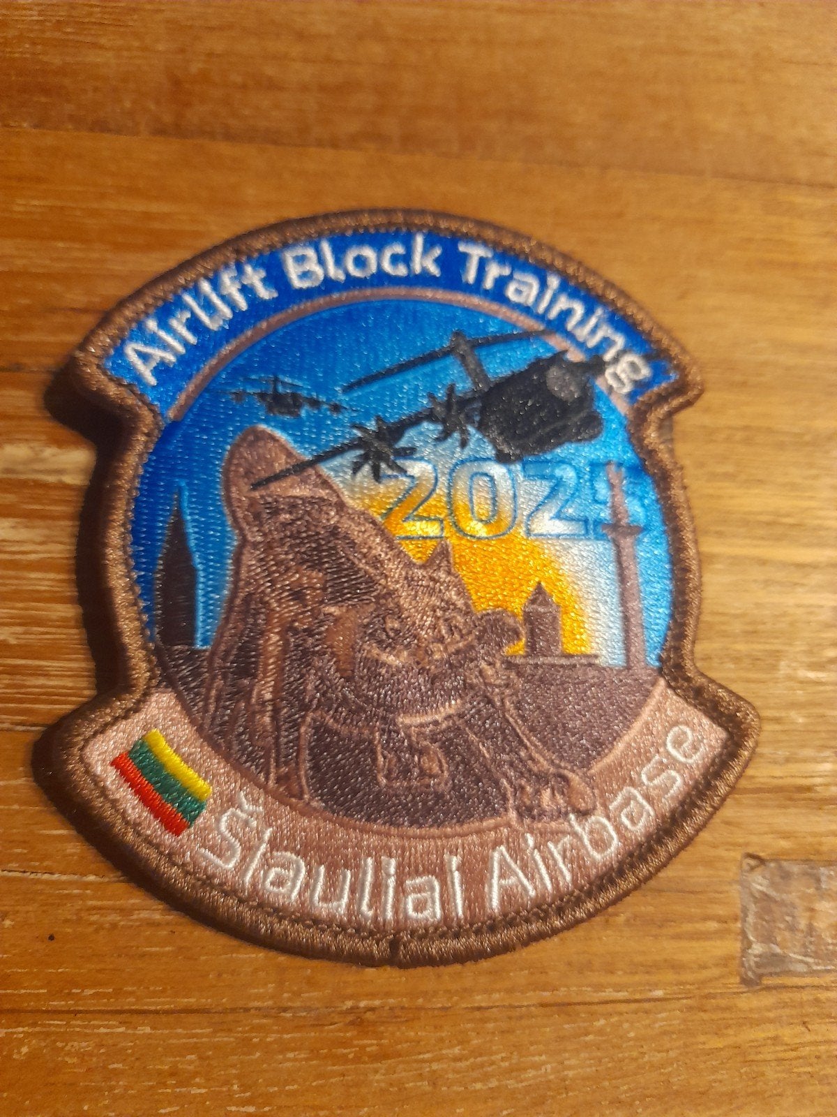 patch Airlift Block Traning A400M 2025 Lithouwen, Ophalen of Verzenden, Nieuw, Patch, Badge of Embleem