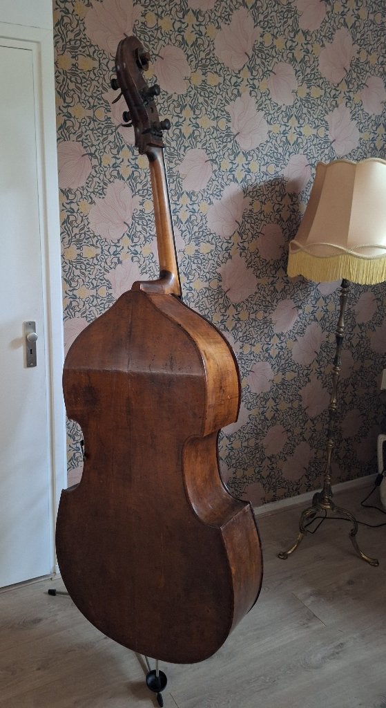 Contrebasse saxonne ancienne, Musique & Instruments, Enlèvement, Utilisé, Contrebasse 3/4, Avec valise