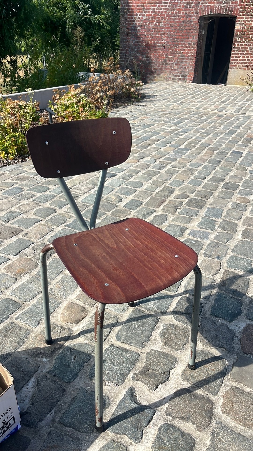 Vintage retro stoeltje, Brun, Enlèvement, Utilisé, Une