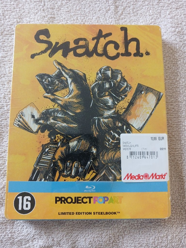 SNATCH STEELBOOK, CD & DVD, Enlèvement ou Envoi, Néerlandais, Blu-ray, Anglais