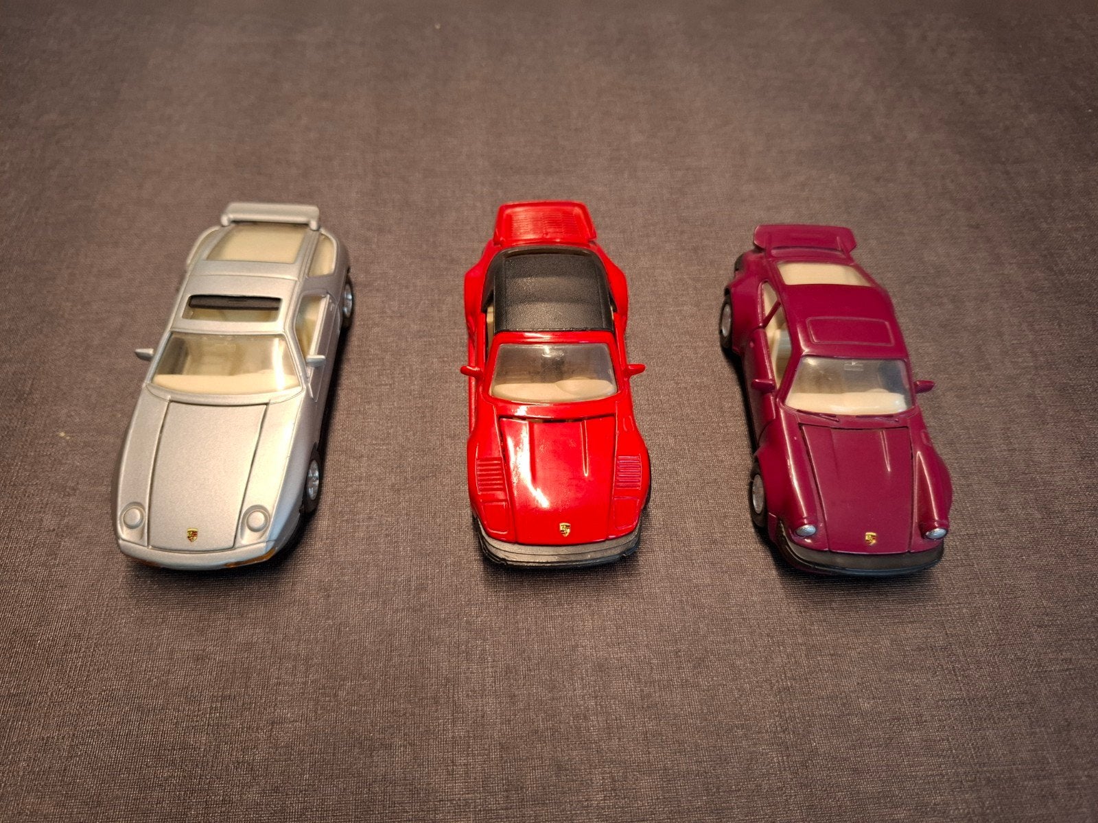 WELLY modelautootjes 1/37 - 3 stuks PORSCHE, Ophalen, Gebruikt, Auto