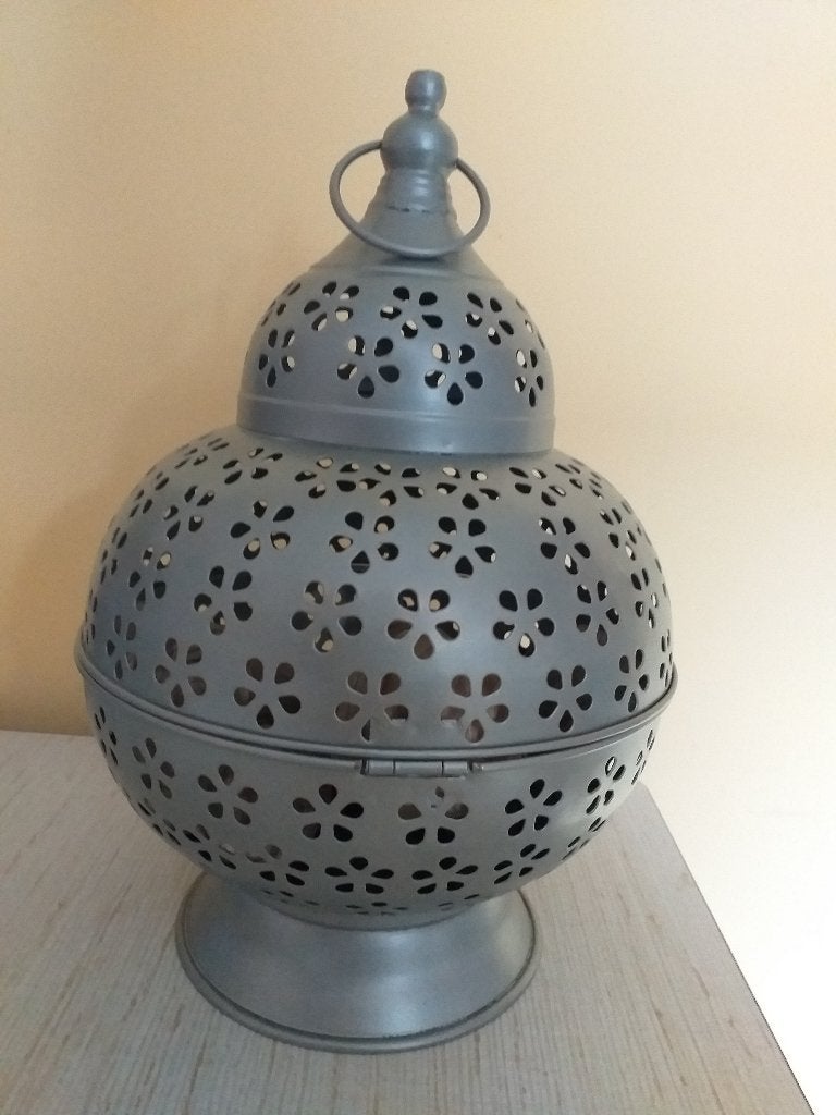 Photophore en métal style oriental pour bougie ou pot pourri, Enlèvement ou Envoi, Neuf, Métal, Bougie